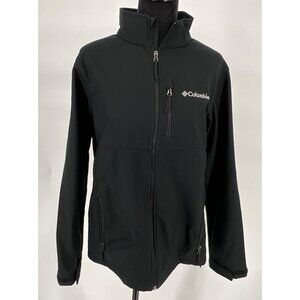 Columbia Men's Black‎ Softshell Jacket M Polyester Water-Resistant